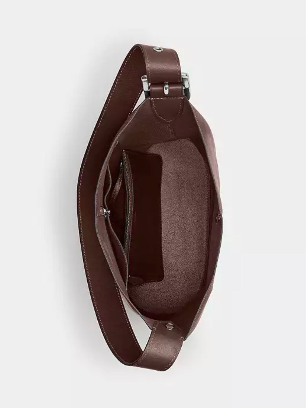 Coach Dark Brown Pebble Leather Shoulder Bag - Picture 2 of 4